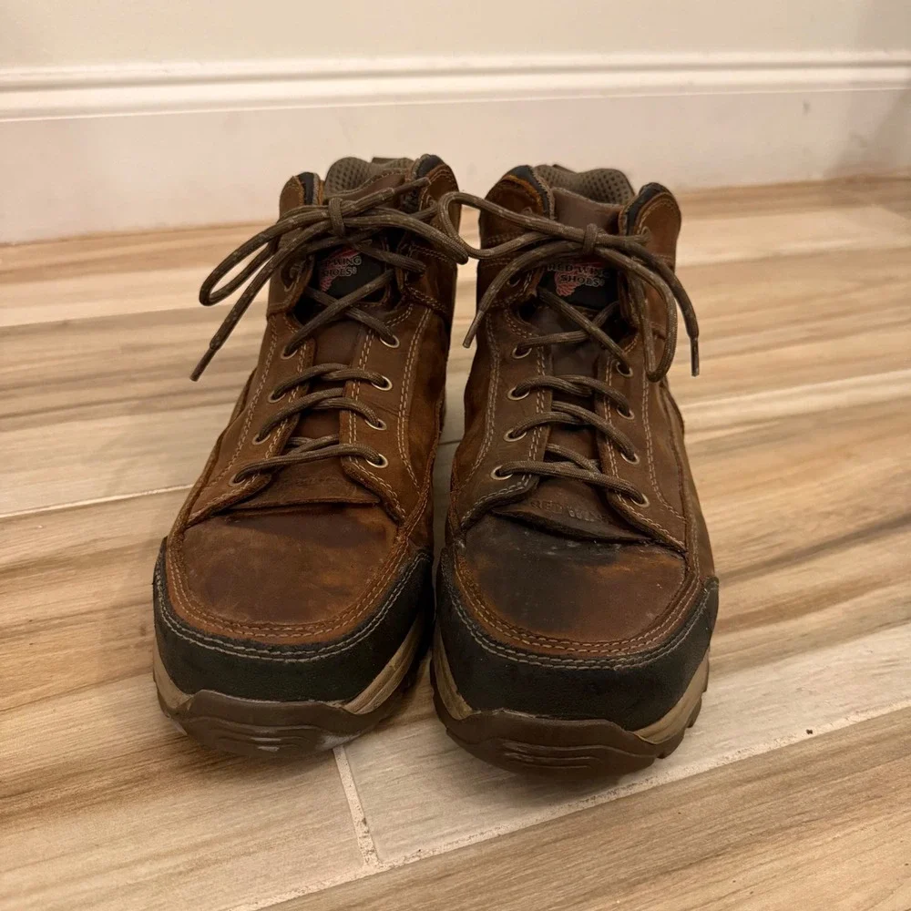 Red Wing TruHiker 6692 Safety Toe Work Boots Mens Brown Leather Size 11.5 D